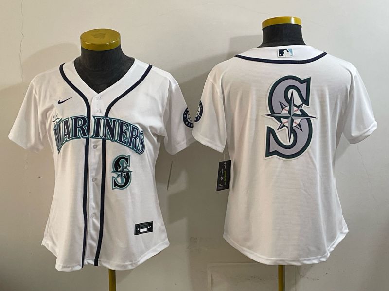 Women 2026 Seattle Mariners Blank White Game Nike MLB Jersey style 0021